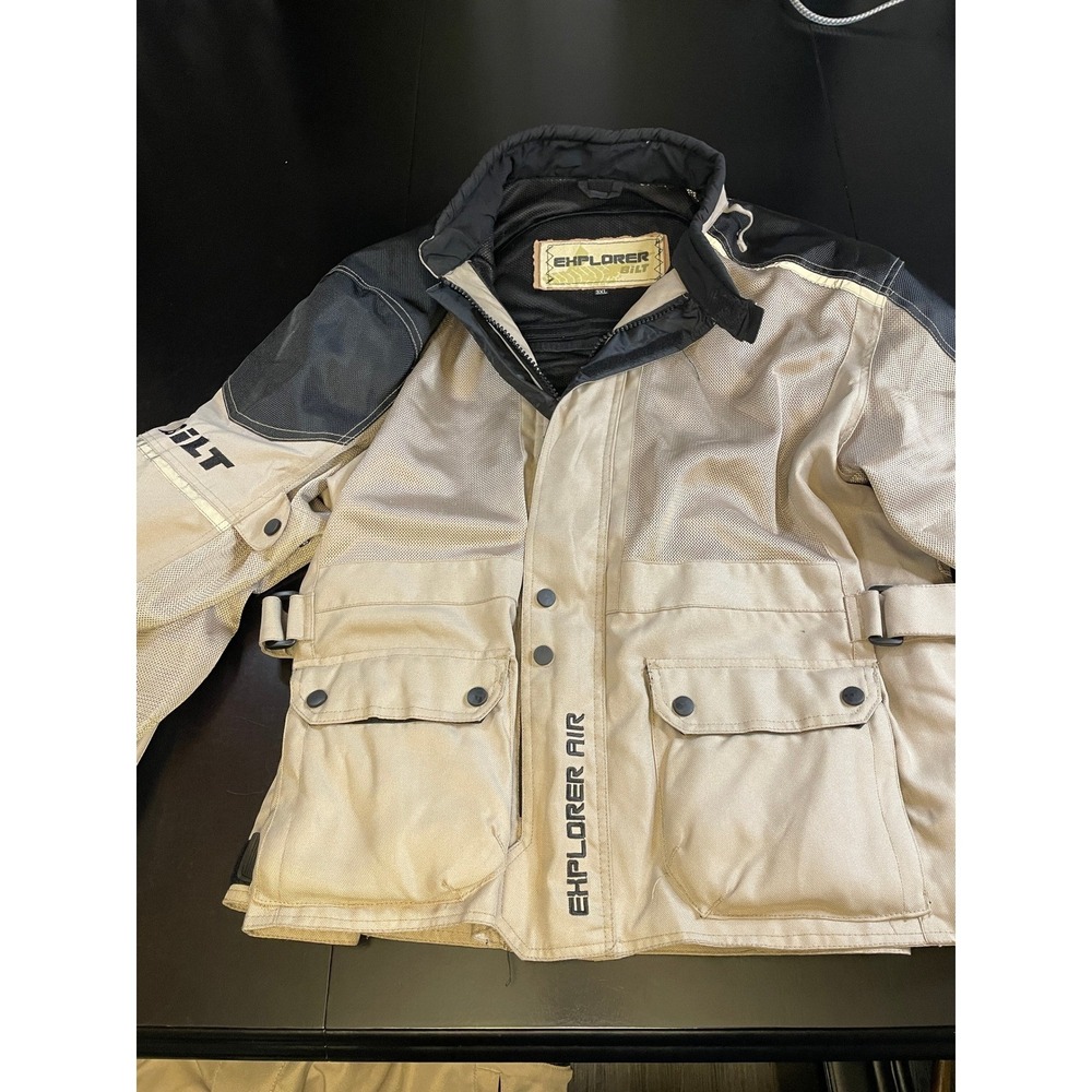 BILT Explorer Air Mesh Motorcycle Jacket & Pants Suit Set Men's 3XL / 40W Tan - Picture 2 of 13